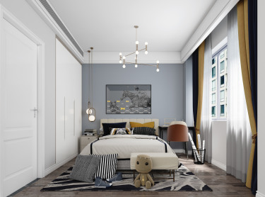 184平跃层/复式现代简约卧室