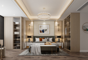 184平跃层/复式现代简约卧室