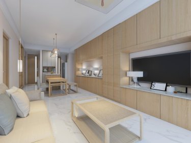 110平3室禅意日式客厅