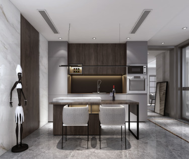 300平别墅现代简约餐厅