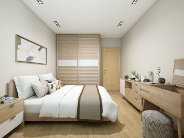 80平2室禅意日式卧室