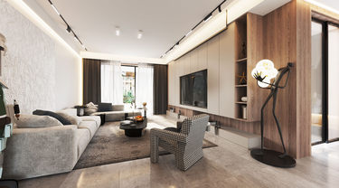 150平4室原木风客厅