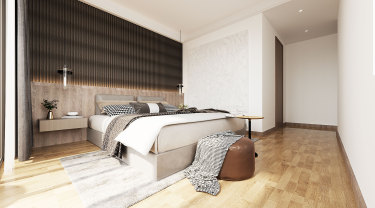 150平4室原木风卧室