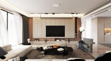 150平4室原木风客厅