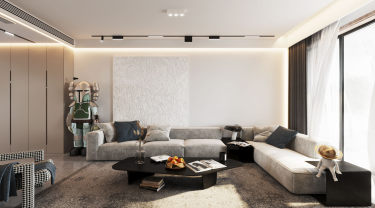 150平4室原木风客厅