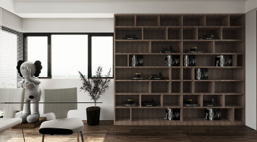 150平4室原木风书房