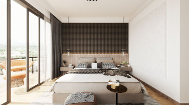 150平4室原木风卧室