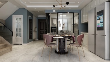 145平跃层/复式现代简约餐厅