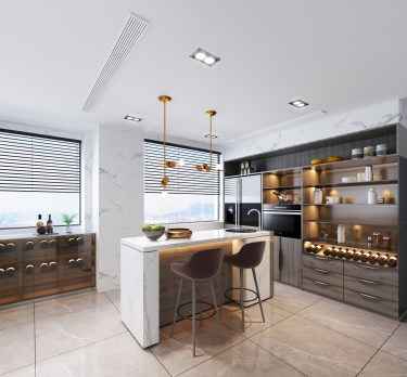 430平别墅现代简约餐厅