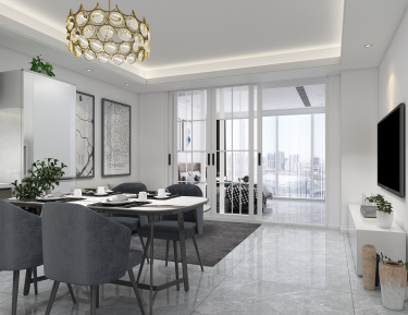 78平1室现代简约客厅