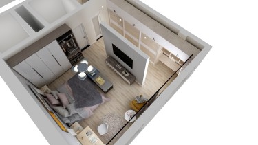 240平别墅原木风卧室