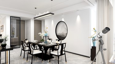 135平4室雅致新中餐厅