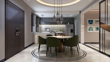 318平别墅现代简约餐厅