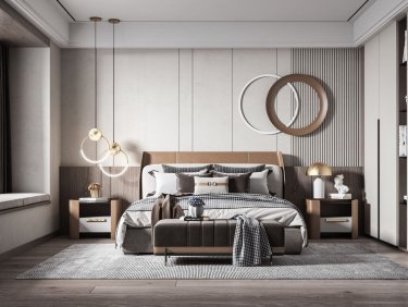 318平别墅现代简约卧室
