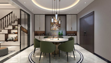 318平别墅现代简约餐厅