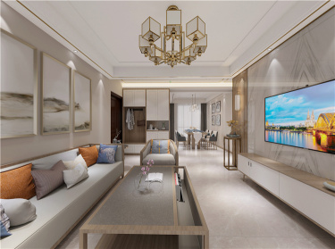 新中式风格130平三室两厅