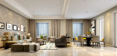 300平4室现代简约餐厅