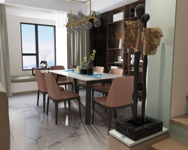 186平跃层/复式现代简约餐厅