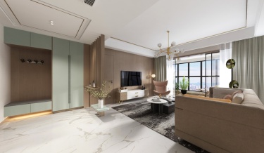 186平跃层/复式现代简约客厅