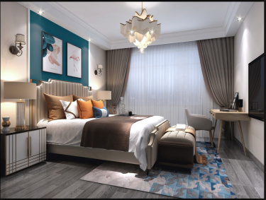 90平2室现代简约卧室