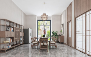 200平别墅雅致新中餐厅