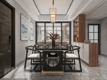 115平3室雅致新中餐厅