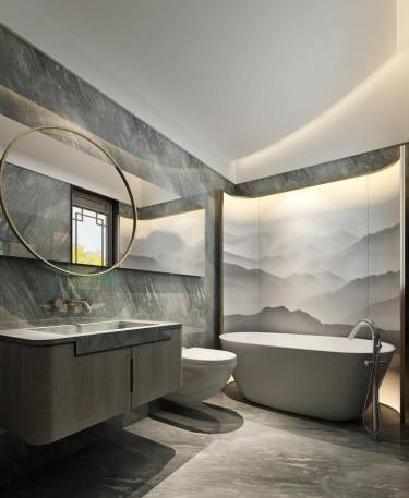 150平4室雅致新中卫生间