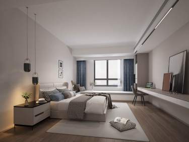 186平跃层/复式现代简约卧室