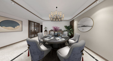 132平3室雅致新中餐厅