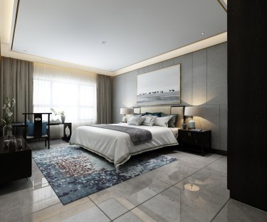 290平3室雅致新中卧室