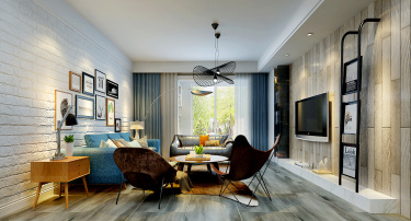 130平3室原木风餐厅