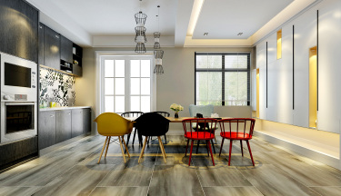 130平3室原木风客厅