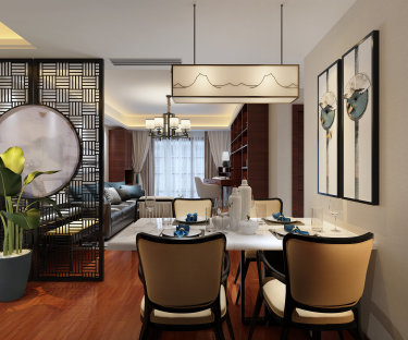 99平2室雅致新中餐厅