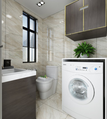 99平2室雅致新中卫生间