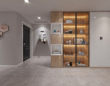 113平2室原木风客厅