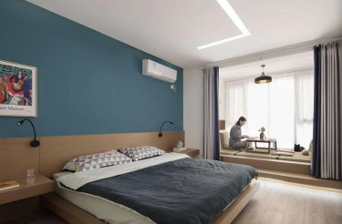 88平2室原木风卧室