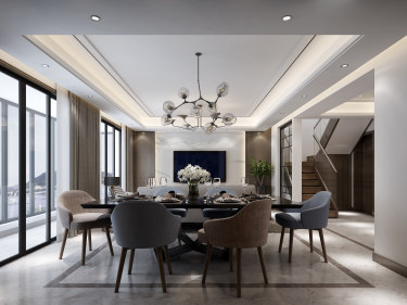141平跃层/复式雅致新中餐厅