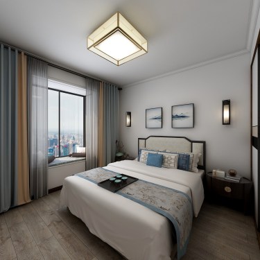 98平跃层/复式现代简约卧室