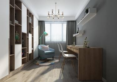 137平4室原木风书房