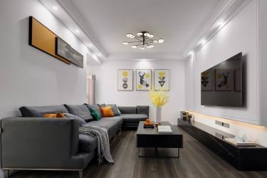 96平2室原木风客厅