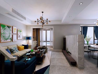 146平跃层/复式现代简约客厅