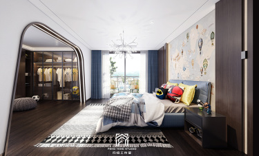 700平别墅现代简约儿童房