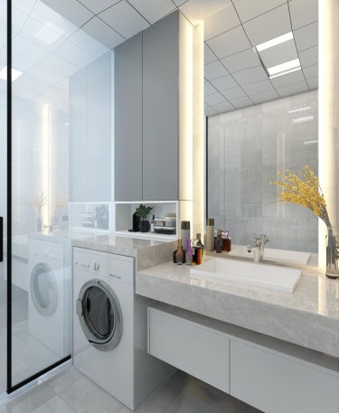 124平3室现代简约卫生间