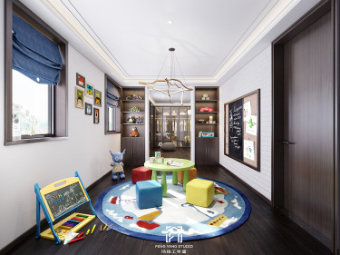 700平别墅现代简约儿童房