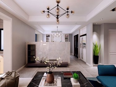 146平跃层/复式现代简约客厅