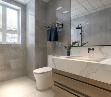 124平3室现代简约卫生间