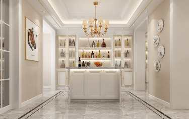 200平跃层/复式原木风客厅