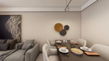 135平跃层/复式现代简约餐厅