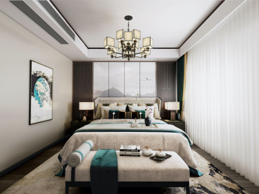 140平跃层/复式雅致新中卧室