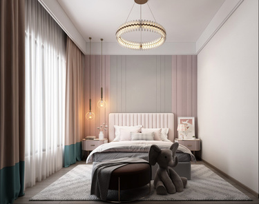 137平跃层/复式现代简约卧室